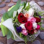 12 Mixed Roses -9 to 5 delivery only 